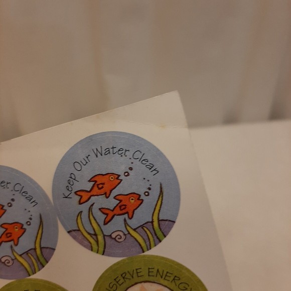 Vintage Stickers Art By Anita Lovitt 1994 The Trumpet Club Clean Planet READ - Picture 15 of 16